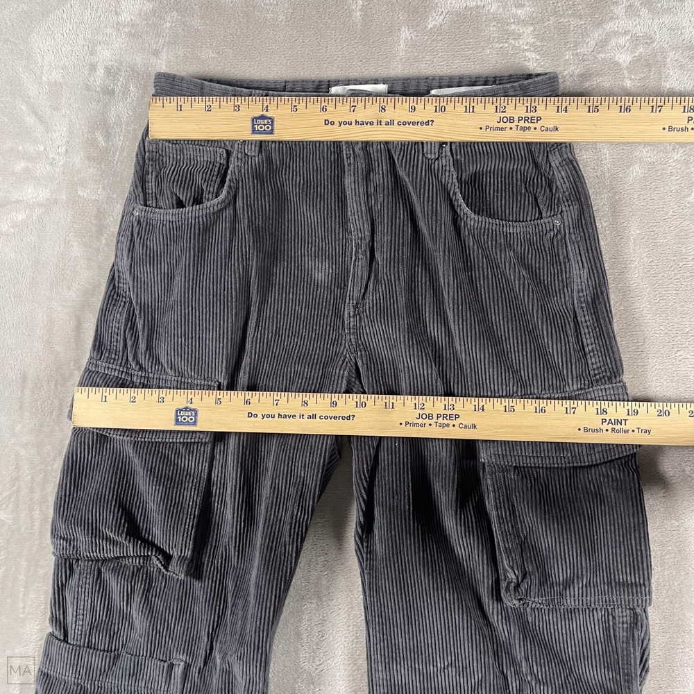 Cotton On Women's Pants Corduroy Cargo Jean Casual‎ Relaxed 4 Gray - Picture 5 of 8
